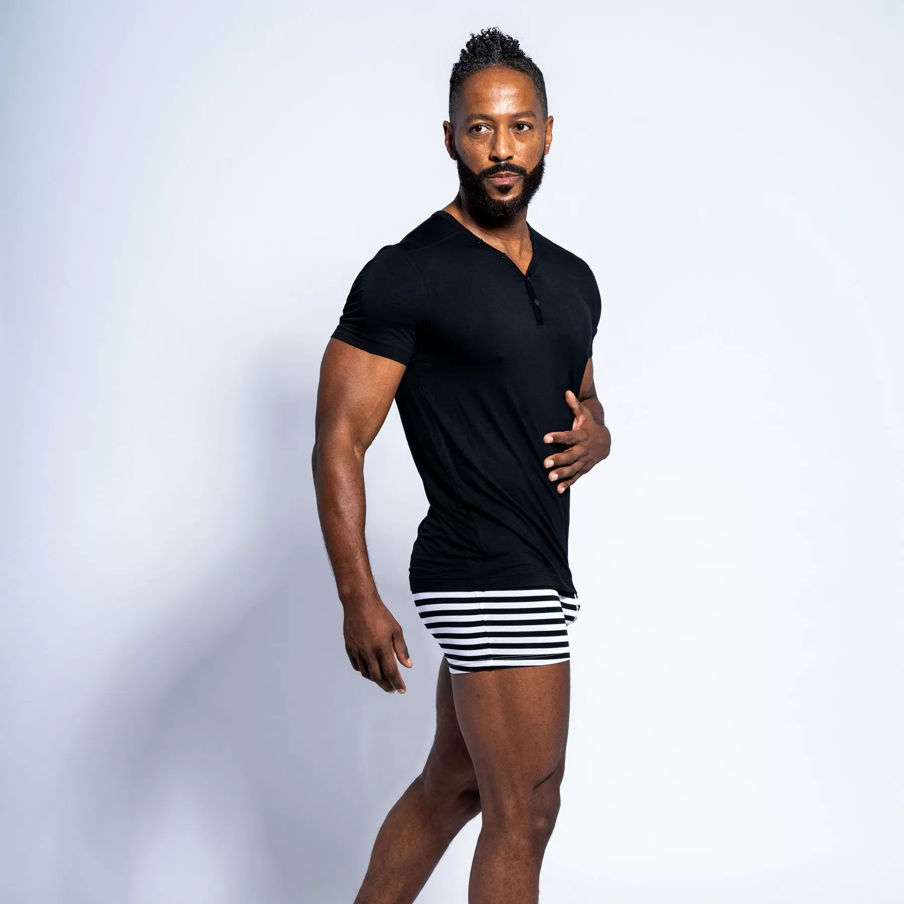 The Ballsy Pirate Black Stripes Boxer Brief