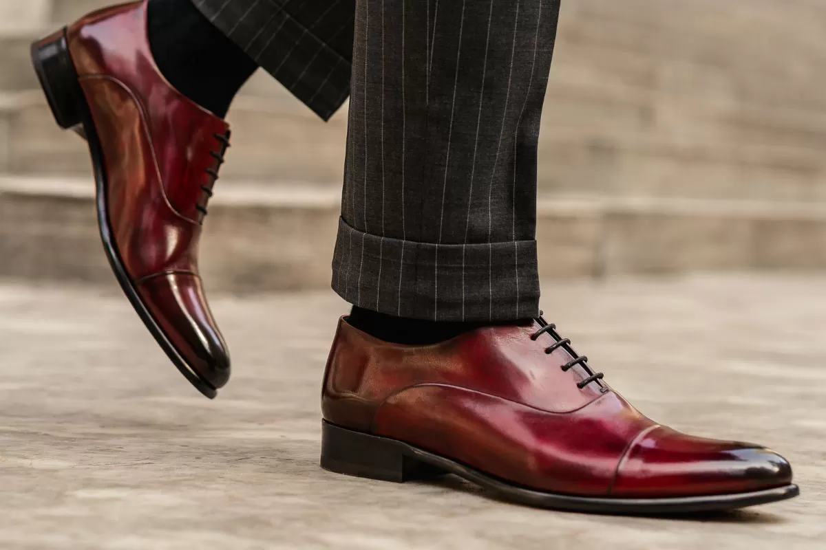 The Cagney Cap-Toe Oxford - Oxblood