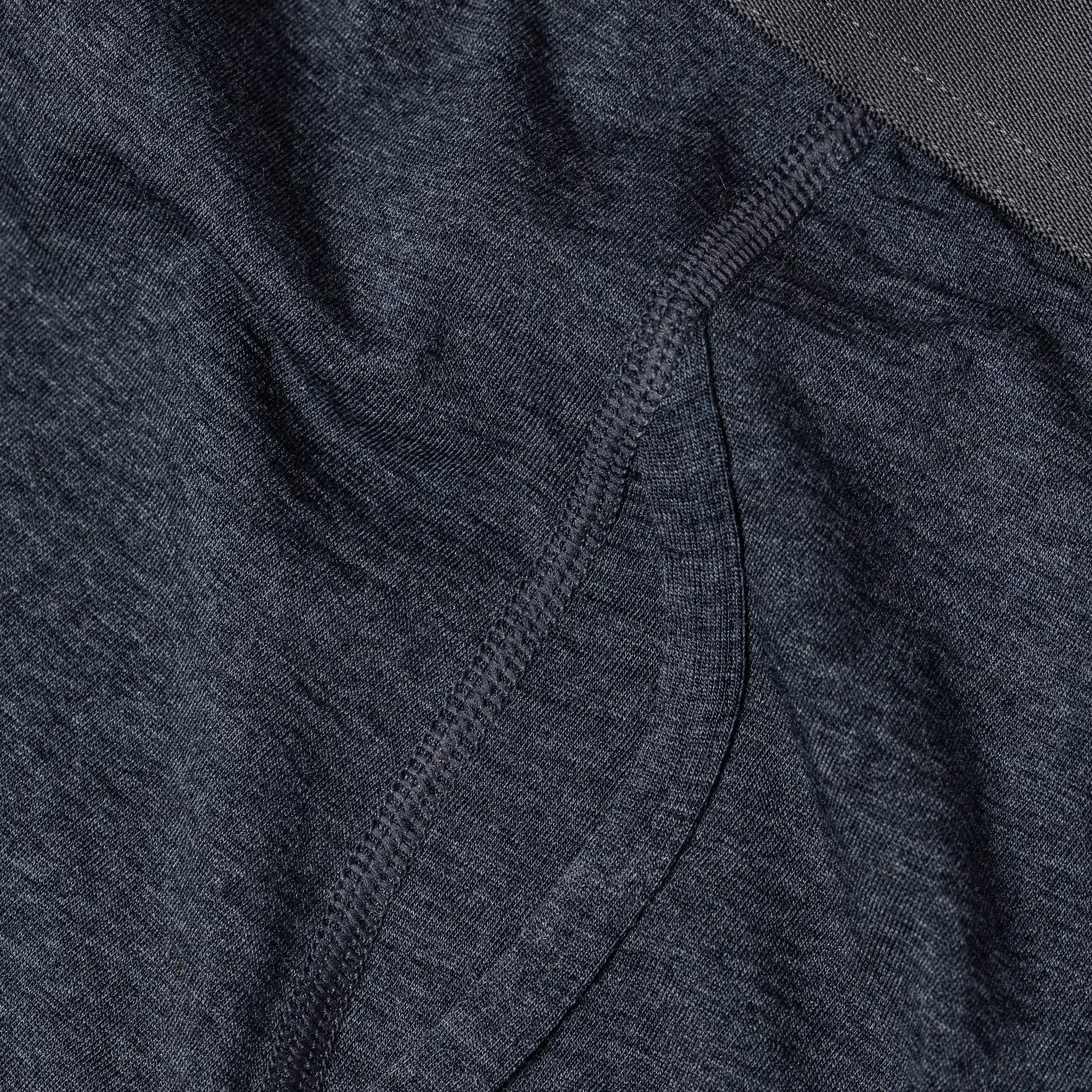 The Merino Boxer in Heather Navy