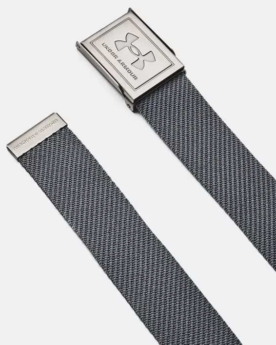 'Under Armour' Men's Reversible Webbing Belt - Pitch Gray / Academy