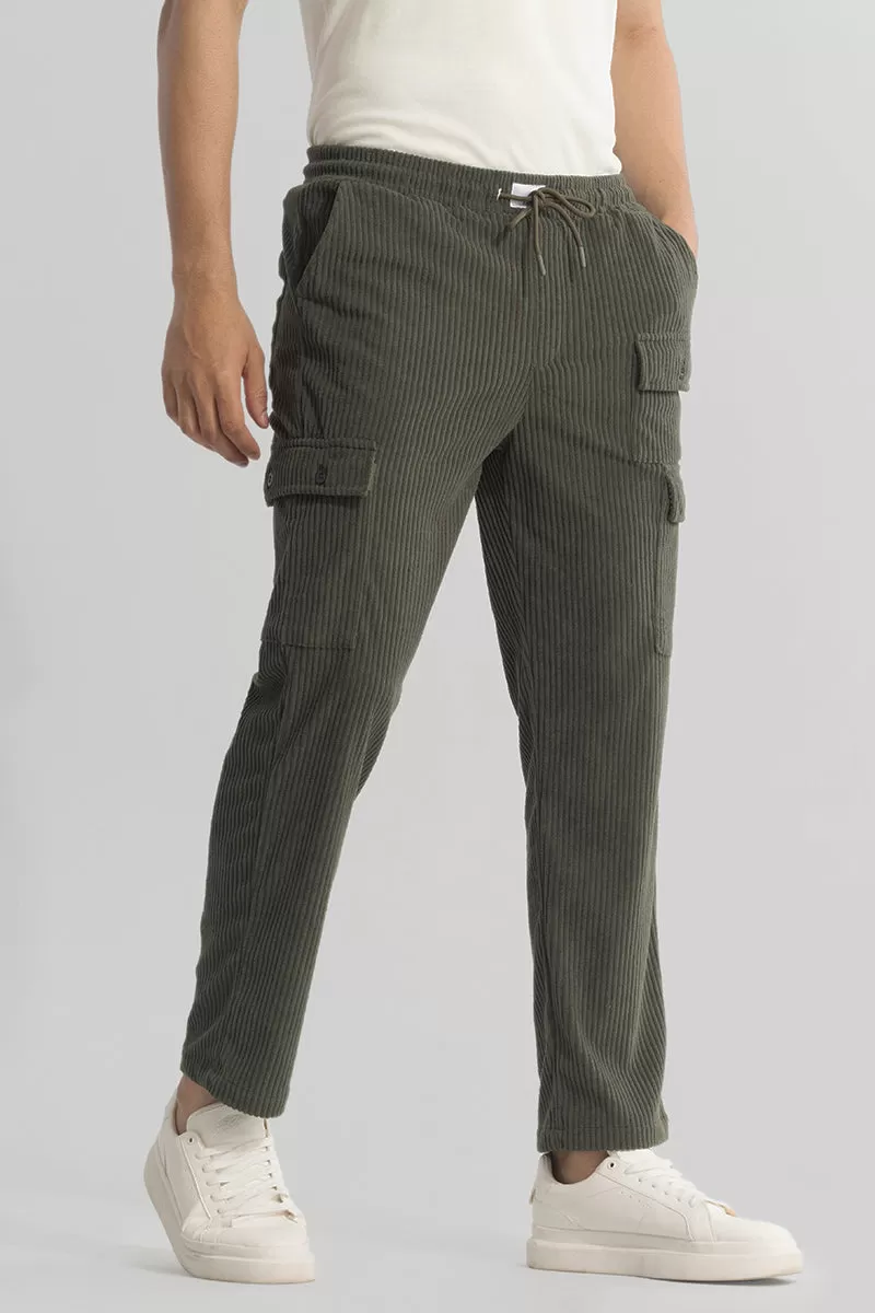 Urban Cord Olive Corduroy Cargo Pant