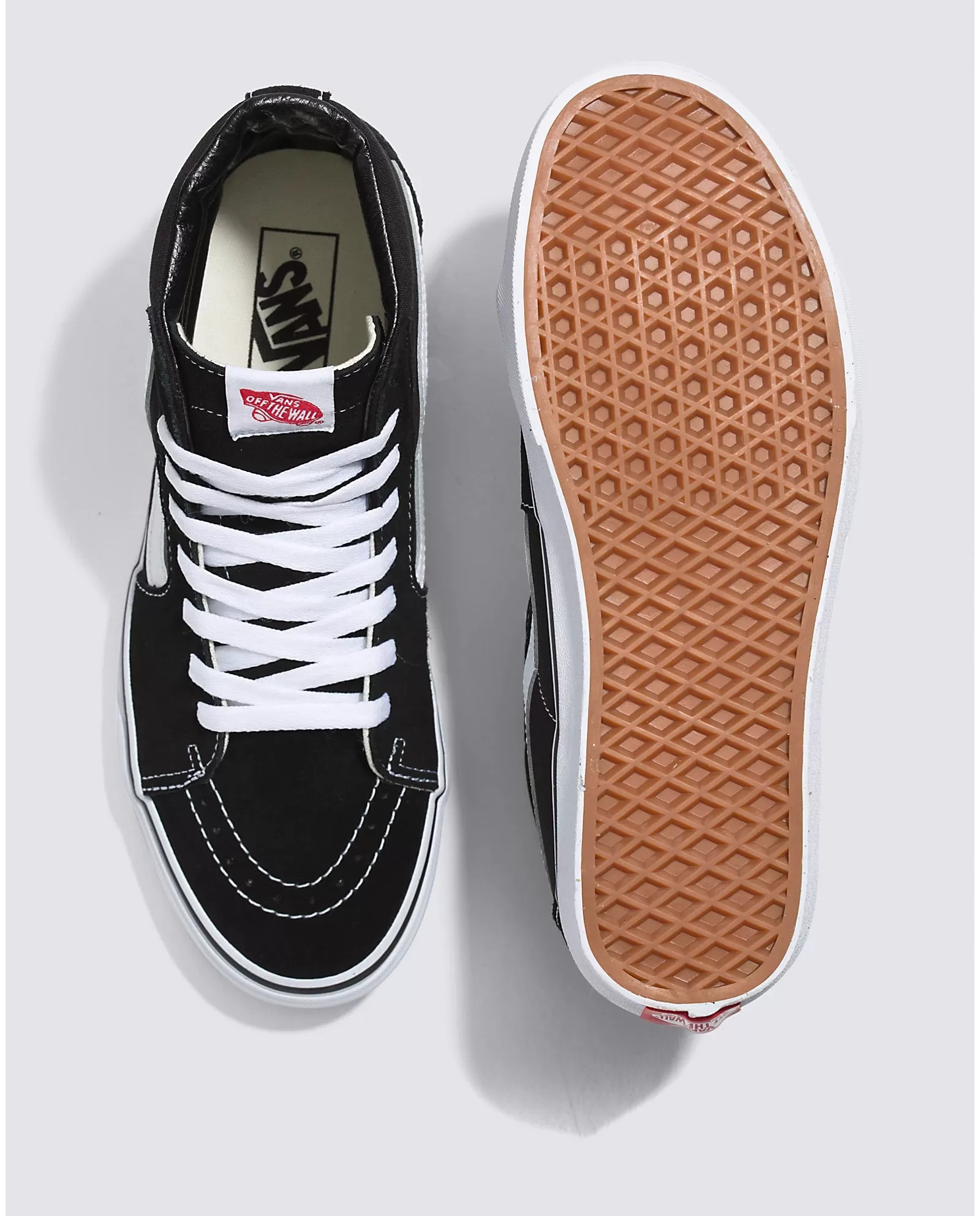 VANS UNISEX Sk8-Hi Shoe (Black/Black/White)