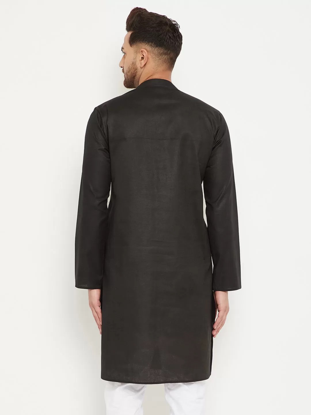 Vastramay Black Color Baap Beta Kurta Set