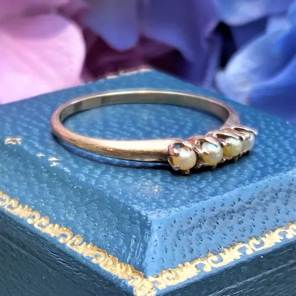 Vintage Four Stone Pearl Ring