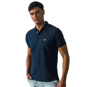 Walker & Hunt - Navy Mercer Pique Polo