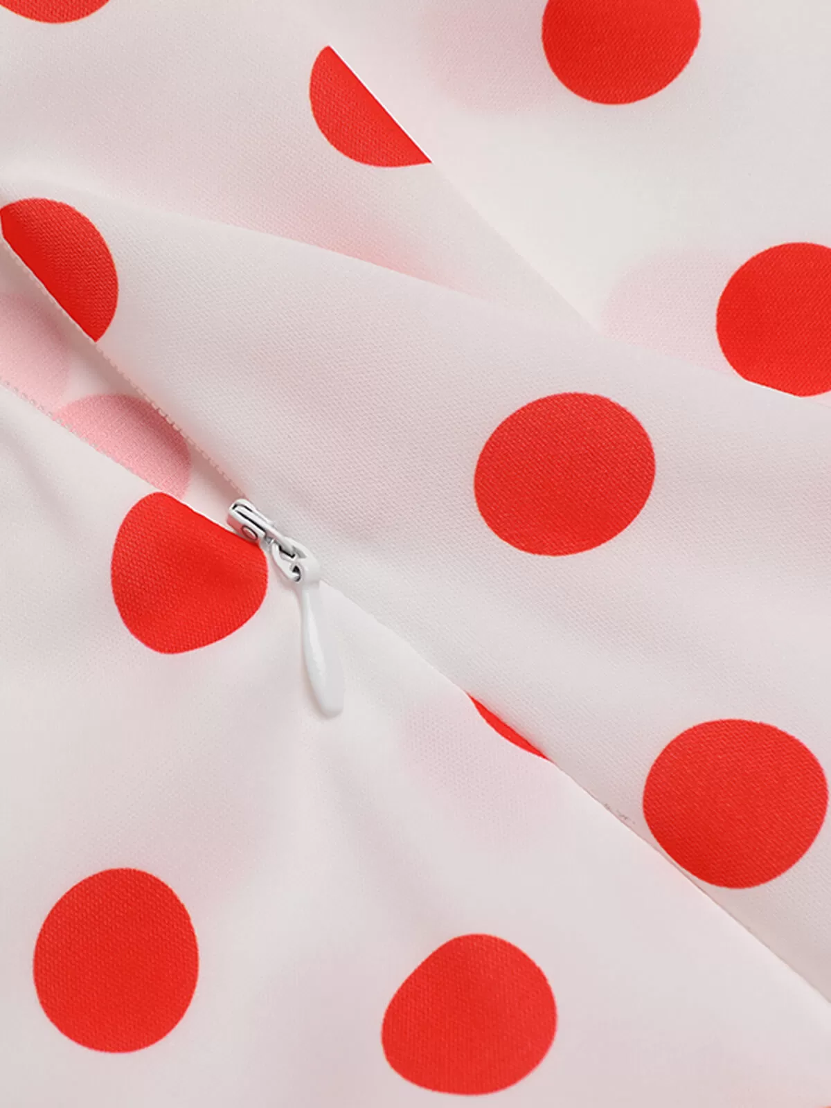 White 1930s Polka Dot Sleeveless Dress