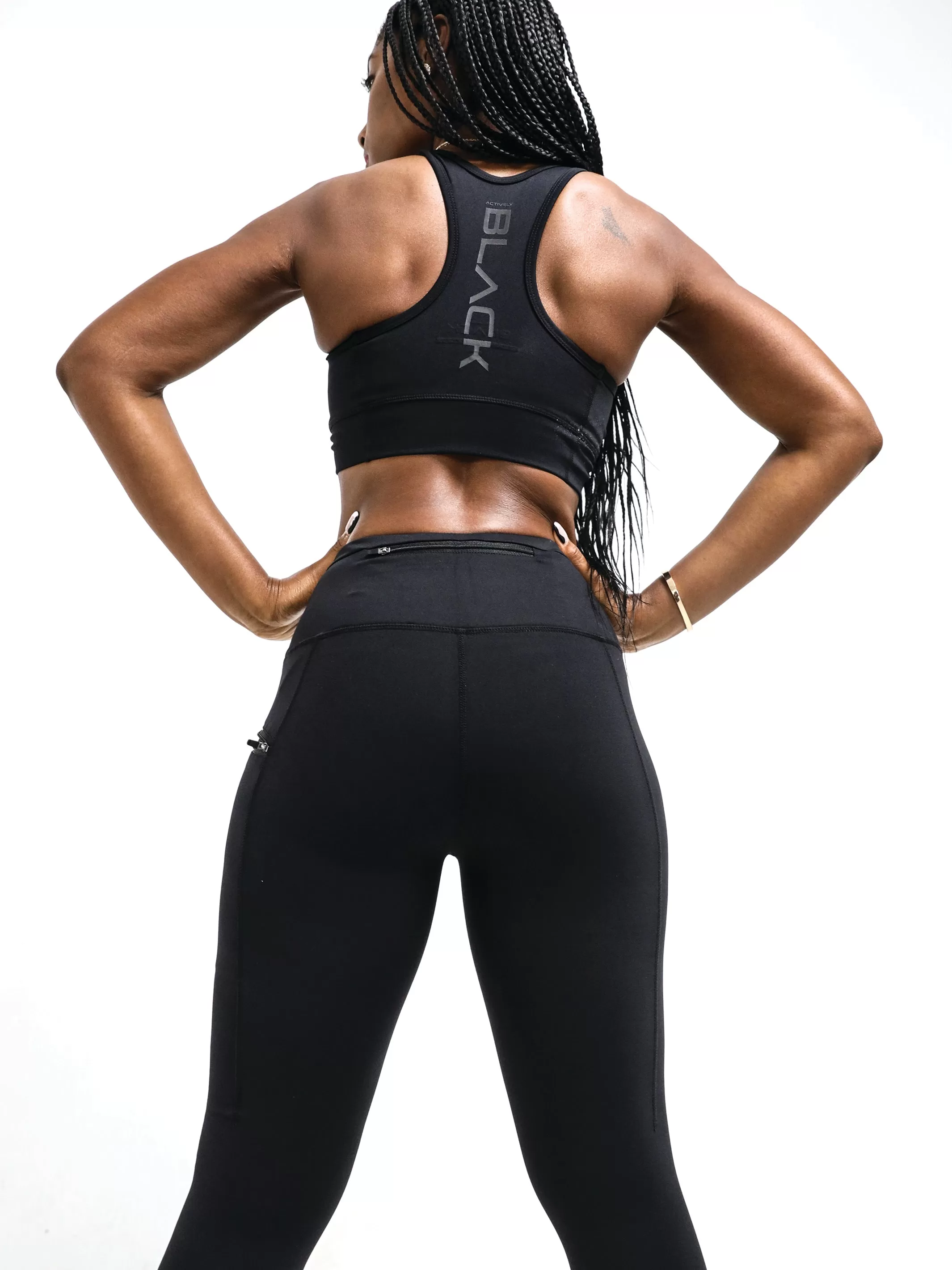 Women's Black Fist Sports Bra