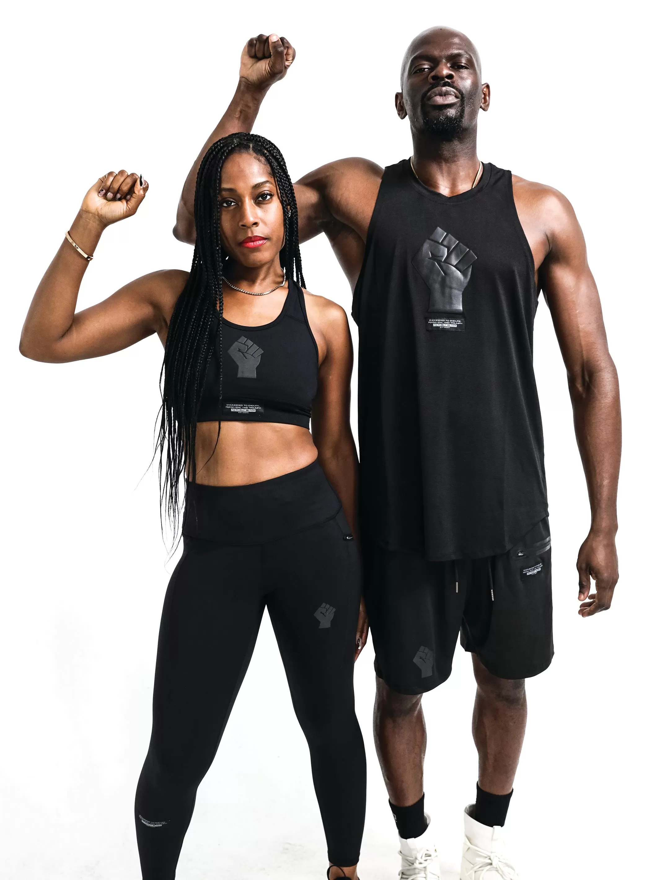 Women's Black Fist Sports Bra