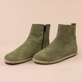 Women's Olive Barefoot Boots