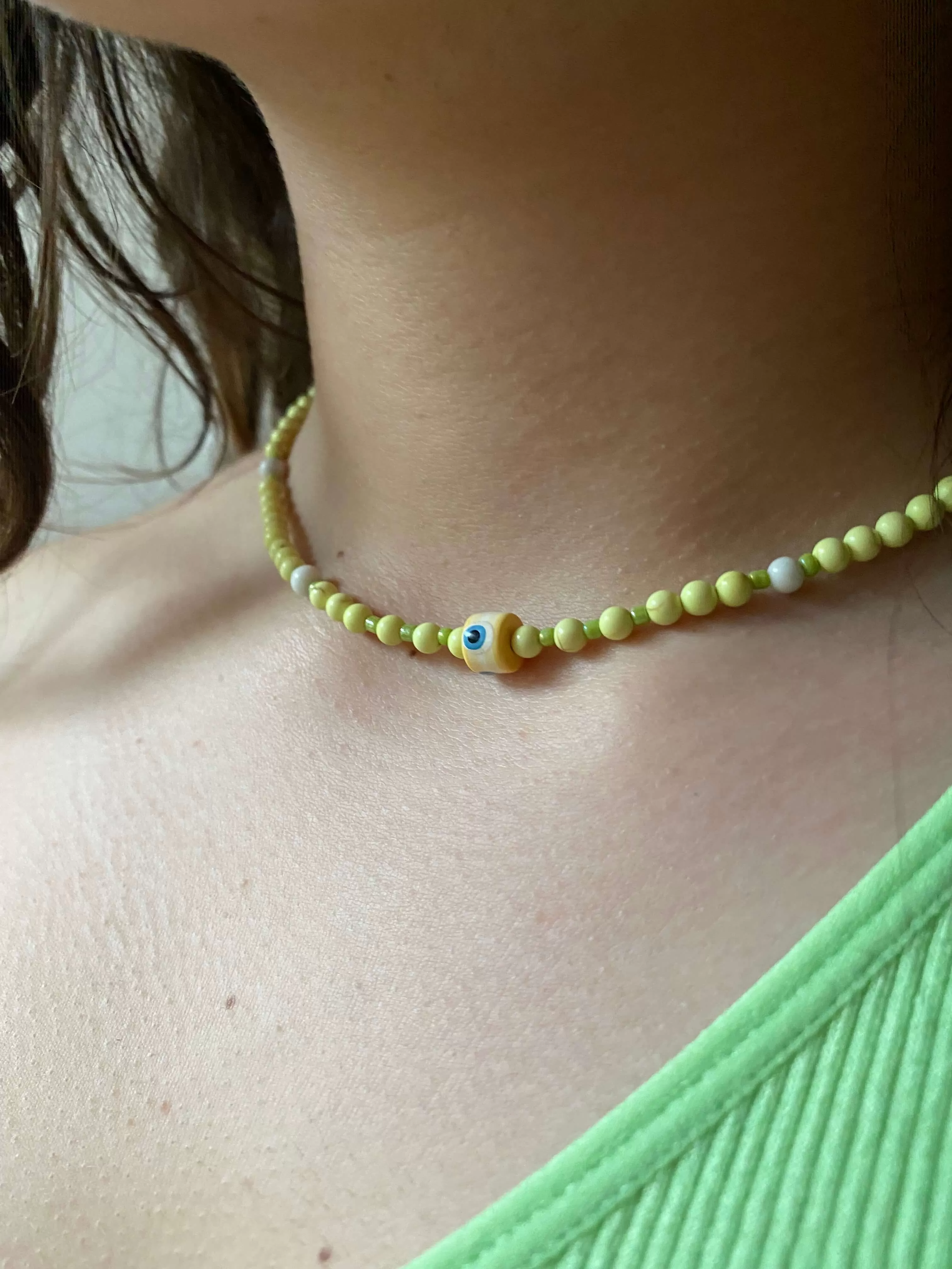 Yellow Beaded Necklace