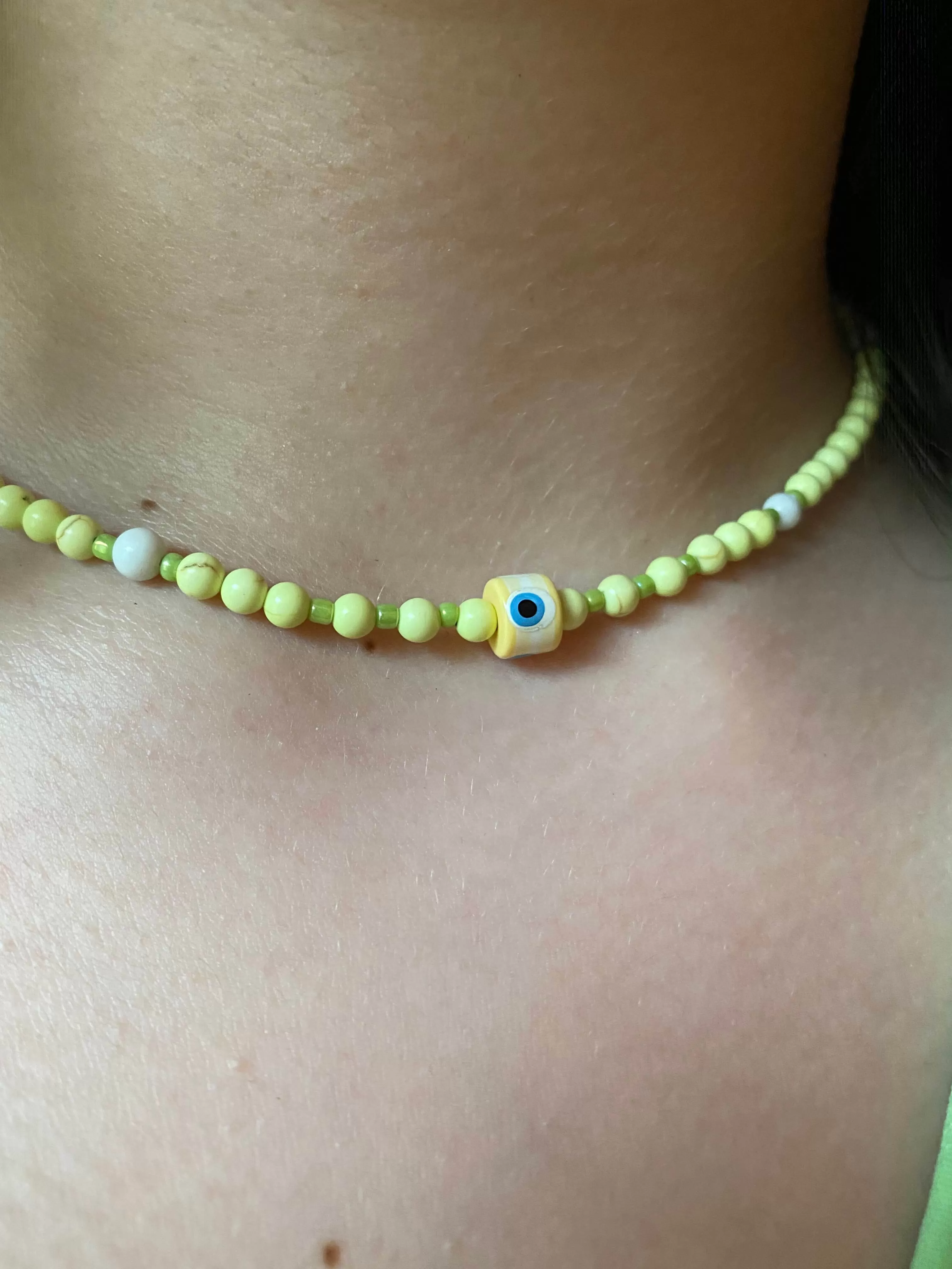 Yellow Beaded Necklace