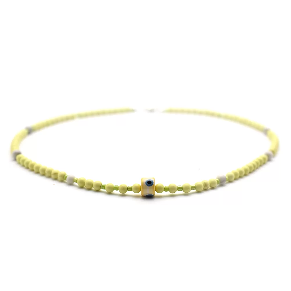 Yellow Beaded Necklace