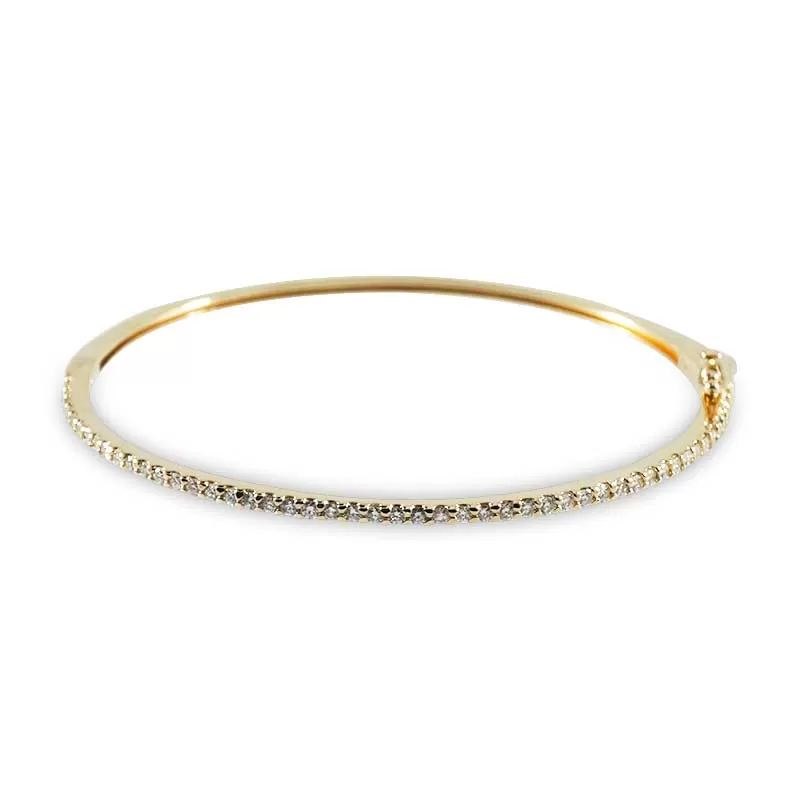 Yellow Gold Diamond Bangle