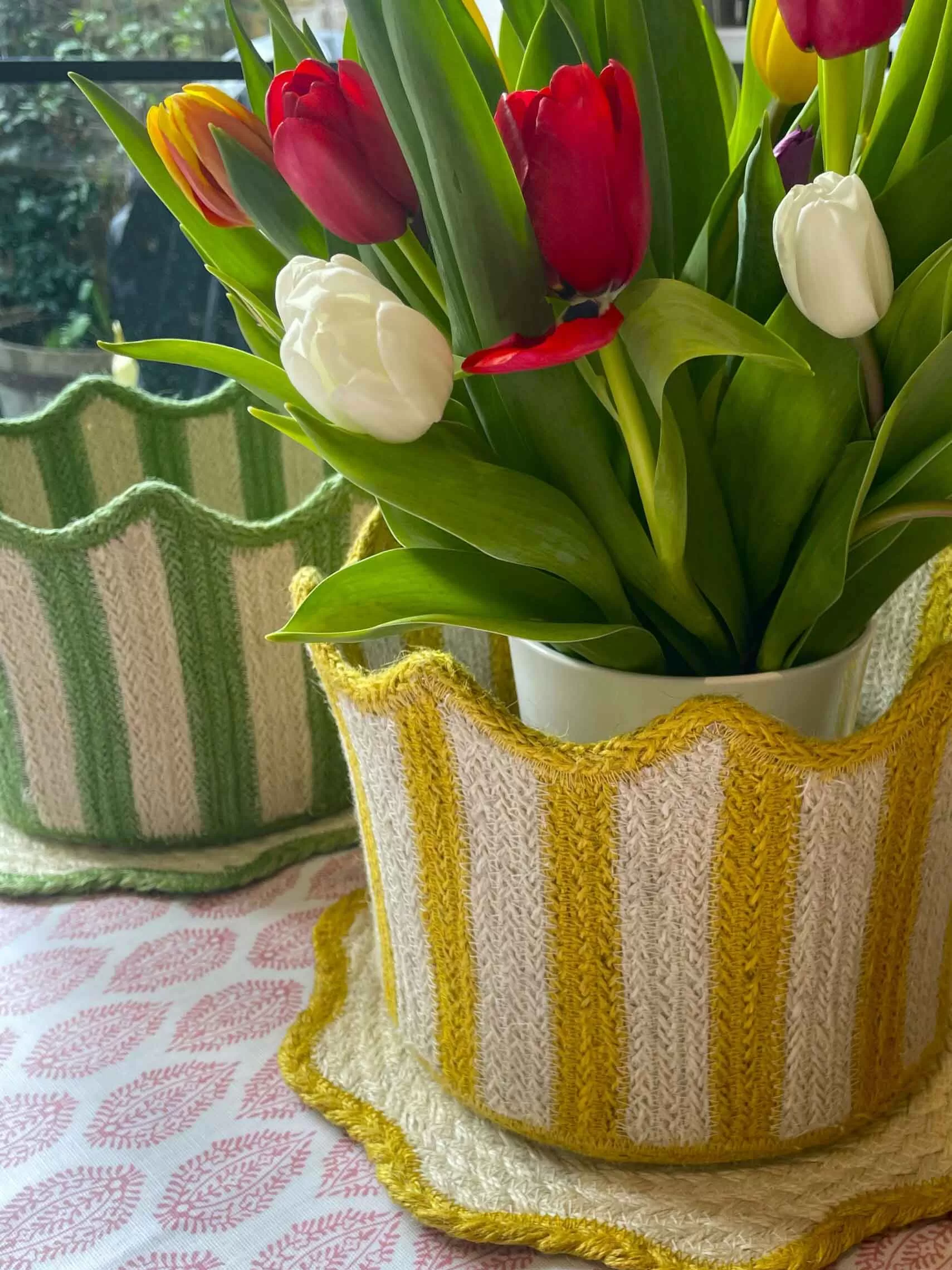 Yellow Tulip Basket